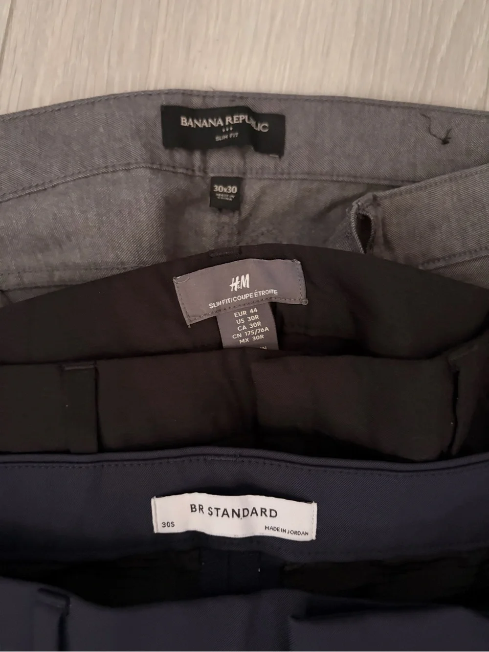 Banana Republic Men's Chinos - Black, Gray, Navy